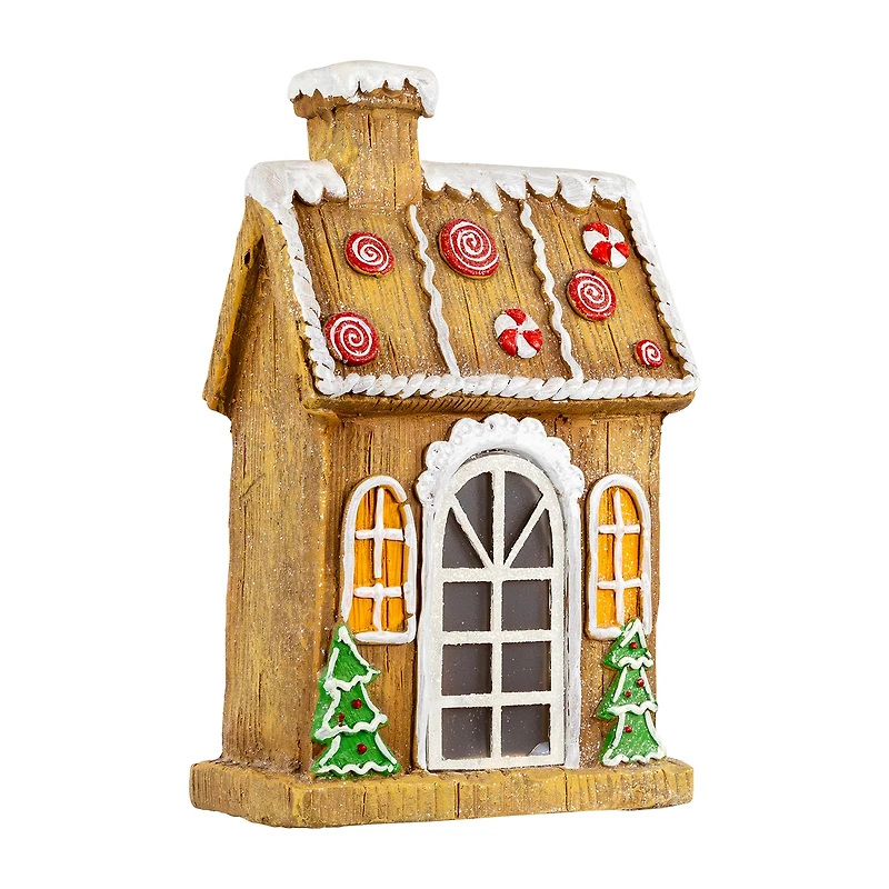 Northlight 14" Led Lighted Peppermint Gingerbread House