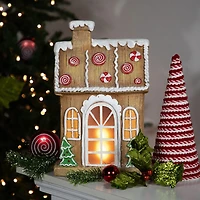 Northlight 14" Led Lighted Peppermint Gingerbread House
