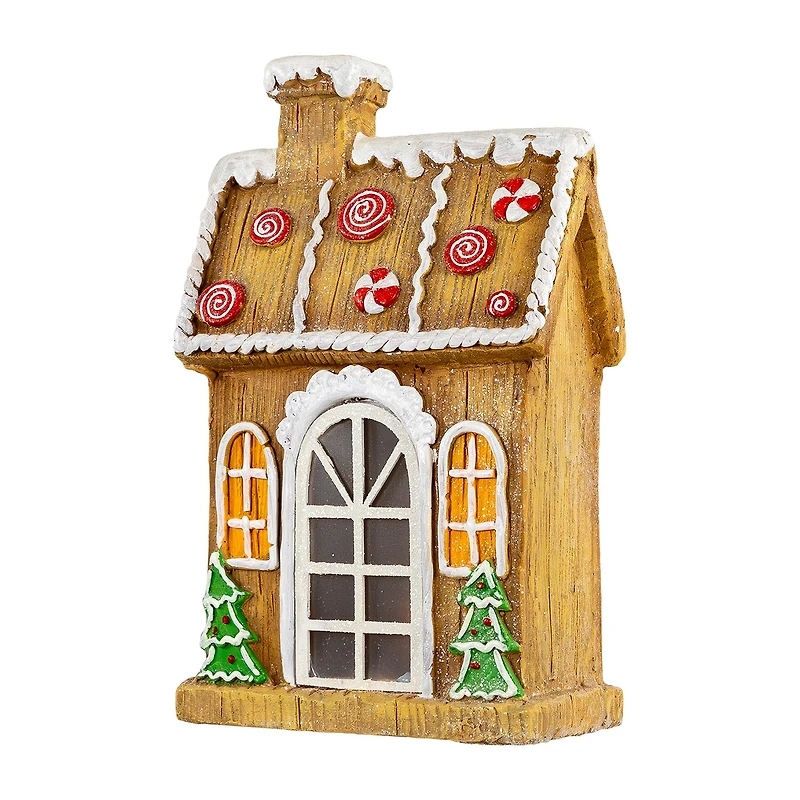 Northlight 14" Led Lighted Peppermint Gingerbread House