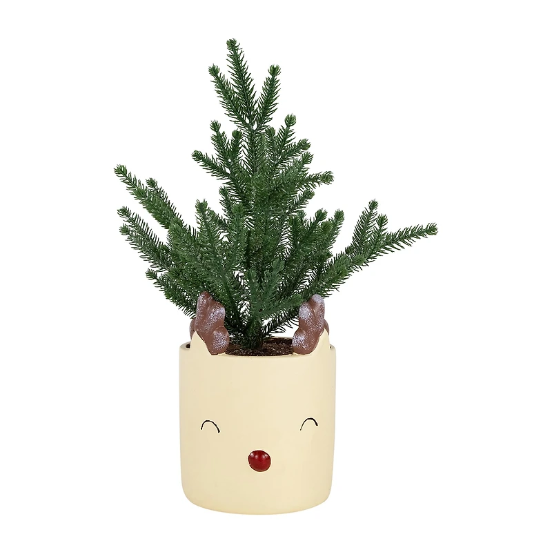 Northlight 14" Mini Artificial In Reindeer 1 Foot Christmas Tree