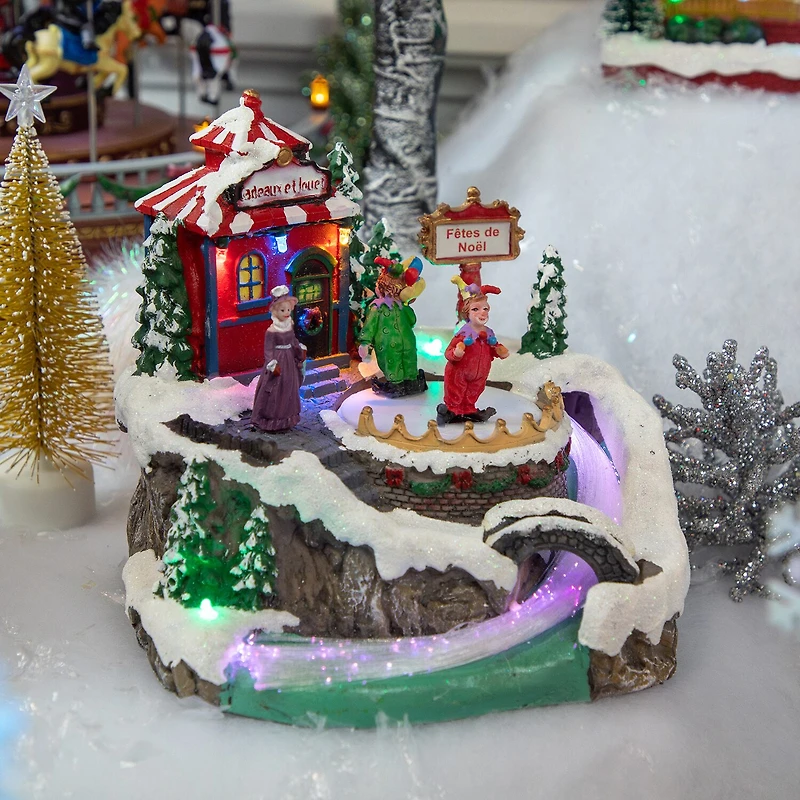 Northlight 8" Led Lighted And Animated Scene Village Display Lighted Christmas Village