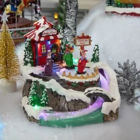 Northlight 8" Led Lighted And Animated Scene Village Display Lighted Christmas Village