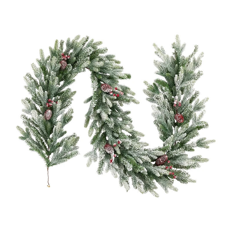 Northlight 7ft Flocked Snowcap Grove Fir Christmas Indoor Garland