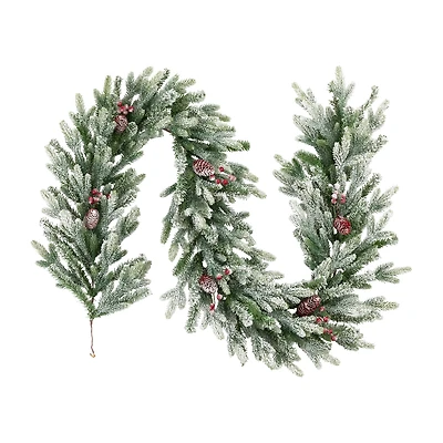 Northlight 7ft Flocked Snowcap Grove Fir Christmas Indoor Garland