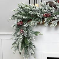 Northlight 7ft Flocked Snowcap Grove Fir Christmas Indoor Garland