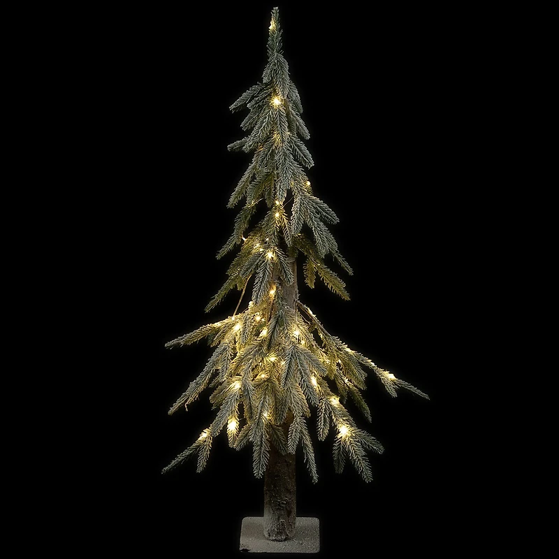 Northlight 3ft Led Battery Operated Flocked Alpine Artificial 3 Foot Pine Christmas Tree