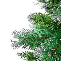 Northlight 6ft Twotone Spruce Pine Glitter Tip Medium Artificial 6 Foot Pine Christmas Tree