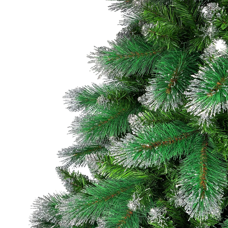 Northlight 6ft Twotone Spruce Pine Glitter Tip Medium Artificial 6 Foot Pine Christmas Tree