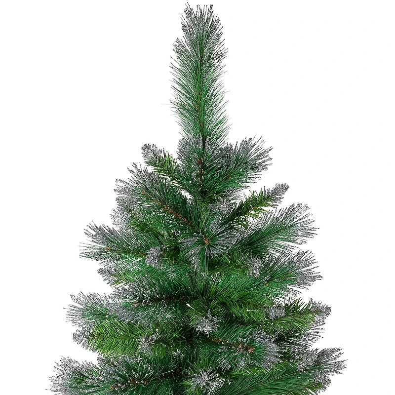 Northlight 6ft Twotone Spruce Pine Glitter Tip Medium Artificial 6 Foot Pine Christmas Tree