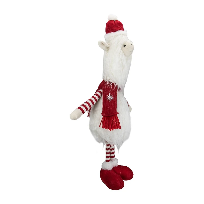 Northlight 26" Plush Standing Striped Llama Christmas Figurine