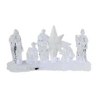 Northlight 12" Led Lighted Nativity Scene Acrylic Lighted Nativity Set