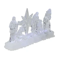 Northlight 12" Led Lighted Nativity Scene Acrylic Lighted Nativity Set