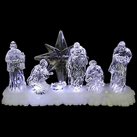 Northlight 12" Led Lighted Nativity Scene Acrylic Lighted Nativity Set