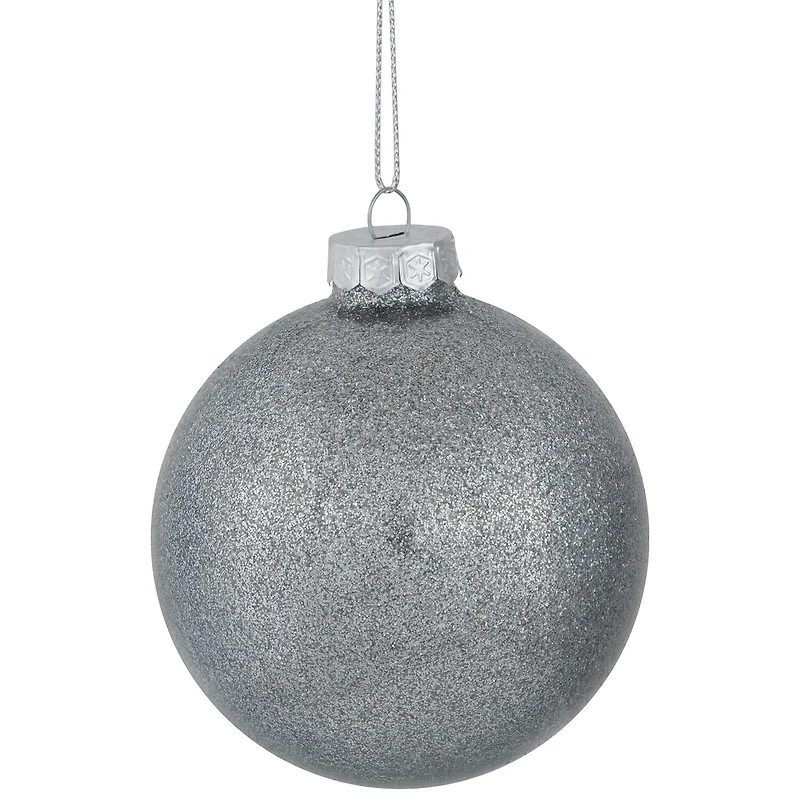 Northlight 3" Finish Glass Ball 9ct Christmas Ornament