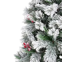 Northlight 7ft Full Flocked Fairfield Fir Artificial 6 1/2 Foot Flocked Pine Christmas Tree