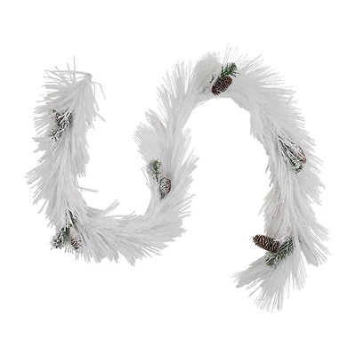 Northlight 6ft Flocked Artificial With Pine Cones Flocked Christmas Indoor Garland