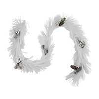 Northlight 6ft Flocked Artificial With Pine Cones Flocked Christmas Indoor Garland