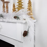 Northlight 6ft Flocked Artificial With Pine Cones Flocked Christmas Indoor Garland