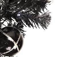 Northlight 9ft Prelit Battery Operated Black Pine Christmas Indoor Garland
