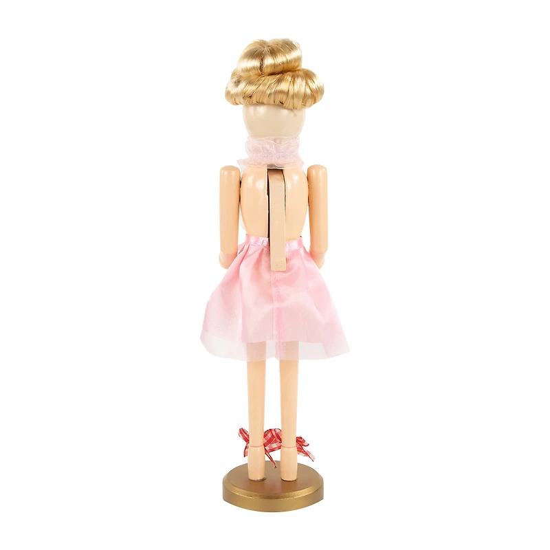 Northlight 16" Tutu Blonde Wooden Ballerina Wood Christmas Nutcracker