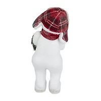 Northlight 16" Frosted Snowman With Wreath Christmas Figurine
