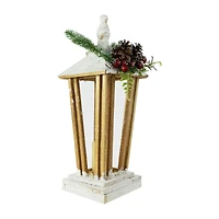 Northlight 18" Led Natural And White Storm Lantern Decorative Lantern