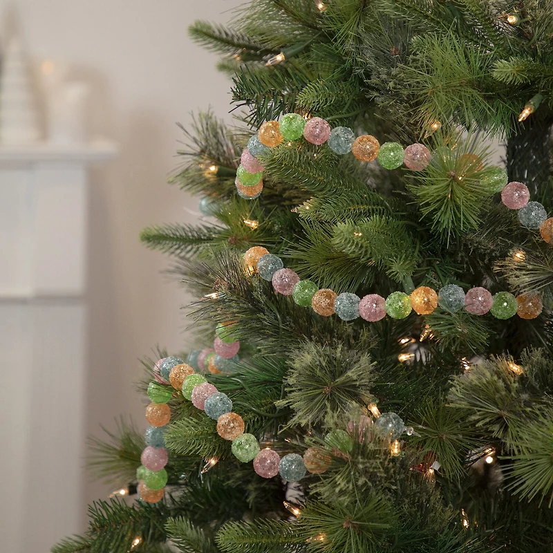 Northlight 6ft Pastel Faux Candy Frosted Christmas Indoor Garland