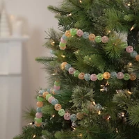 Northlight 6ft Pastel Faux Candy Frosted Christmas Indoor Garland