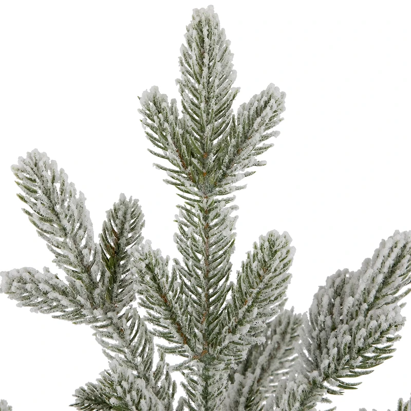 Northlight 15" Mini Frosted Artificial In Santa Pot 1 Foot Christmas Tree