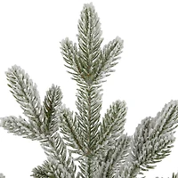 Northlight 15" Mini Frosted Artificial In Santa Pot 1 Foot Christmas Tree