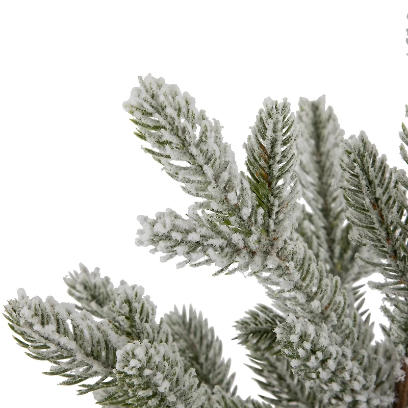 Northlight 15" Mini Frosted Artificial In Santa Pot 1 Foot Christmas Tree