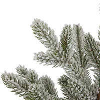 Northlight 15" Mini Frosted Artificial In Santa Pot 1 Foot Christmas Tree