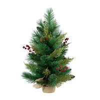 Northlight 25" Mini Spruce Pine Needle And Pinecone 2 Foot Pine Christmas Tree