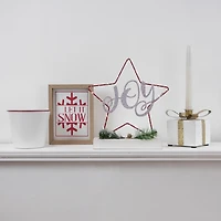 Northlight 5" White Metal Gift Box Candle Holder