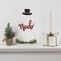 Northlight 5" White Metal Gift Box Candle Holder