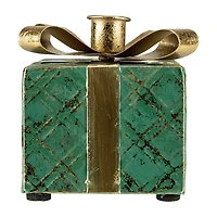 Northlight 5" Metal Gift Box Taper Candle Holder