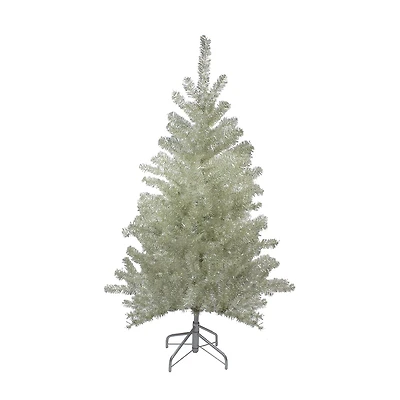 Northlight 5ft Metallic Platinum Tinsel 4 1/2 Foot Christmas Tree