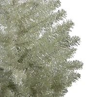 Northlight 5ft Metallic Platinum Tinsel 4 1/2 Foot Christmas Tree