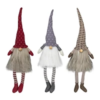 Northlight 20" Sitting Gnomes With Dangling Legs Christmas Gnome