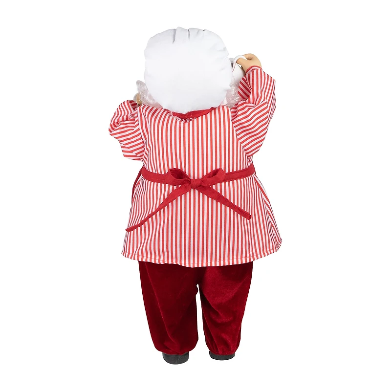 Northlight 24" Animated And Musical Chef Santa Claus With Hot Cocoa And Cookie Christmas Figurine
