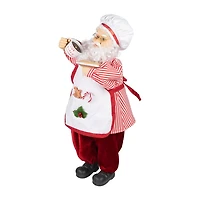 Northlight 24" Animated And Musical Chef Santa Claus With Hot Cocoa And Cookie Christmas Figurine