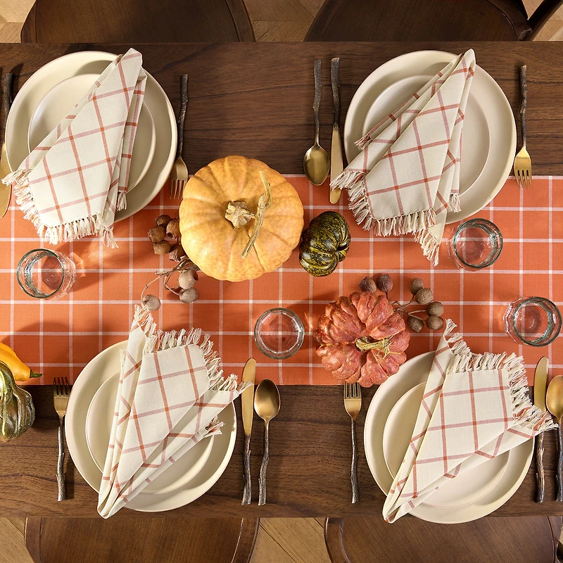 Elrene Home Fashions Windowpane 13"x70" Tablecloth