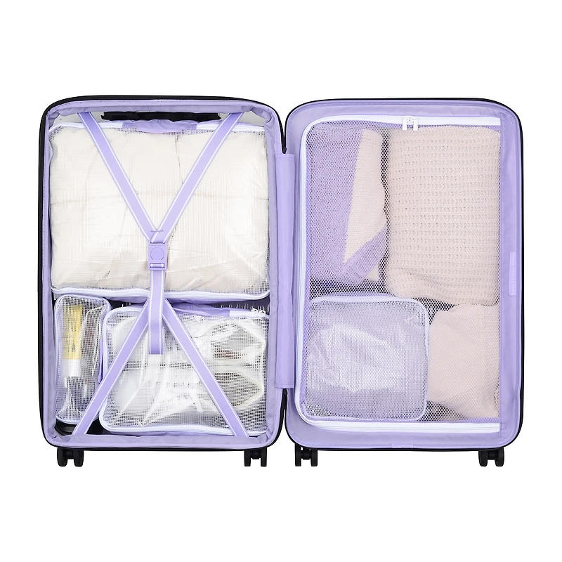 Florence By Mills X Delsey Paris Gotta Glow 24 Inch Hardside Expandable Checked Spinner Luggage
