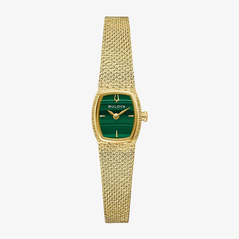 Bulova Goddess Of Time Womens Gold Tone Stainless Steel Bracelet Watch 97l184