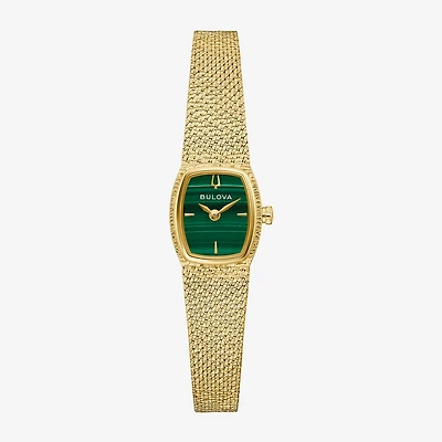 Bulova Goddess Of Time Womens Gold Tone Stainless Steel Bracelet Watch 97l184