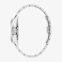 Bulova Surveyor Mens Automatic Silver Tone Stainless Steel Bracelet Watch 96b436