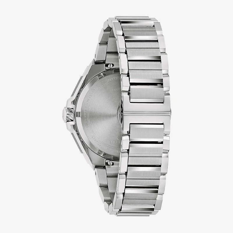 Bulova Mens Silver Tone Stainless Steel Bracelet Watch 98b456