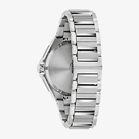 Bulova Mens Silver Tone Stainless Steel Bracelet Watch 98b456