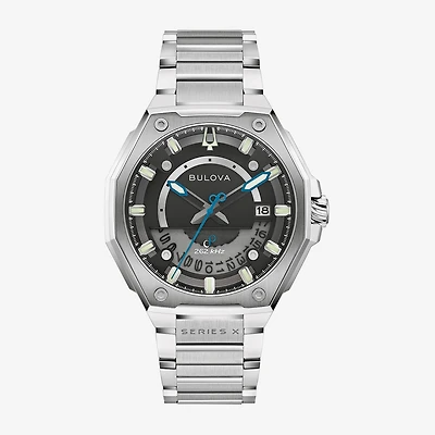 Bulova Mens Silver Tone Stainless Steel Bracelet Watch 98b456