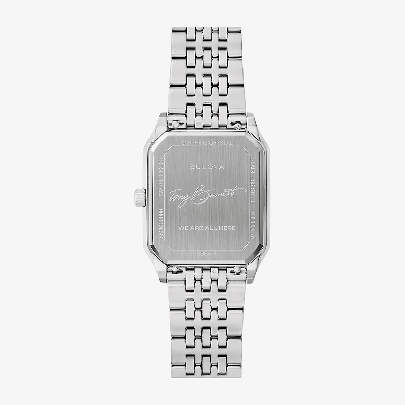 Bulova Mens Silver Tone Stainless Steel Bracelet Watch 96b471